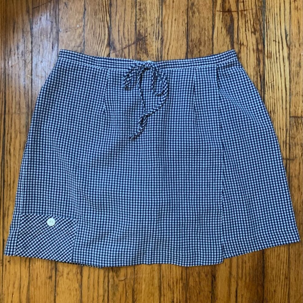 Cutesy Vintage Navy Gingham Skort
